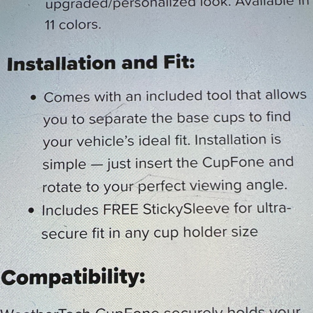 WeatherTech CupFone Holder 360 Degree Adjustable - Picture 8 of 9